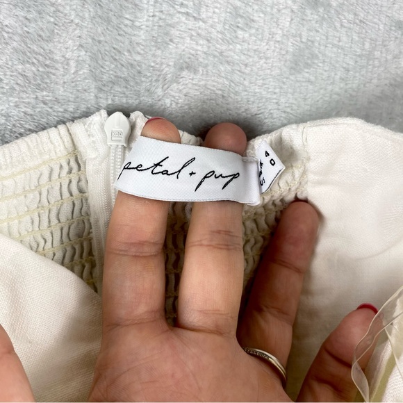 Petal and Pup Dress Women's 0 White Strapless Cut Out Midi Length Wedding - Picture 3 of 11